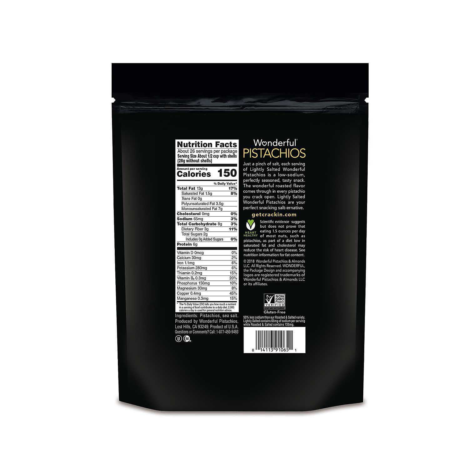 Wonderful Lightly Salted Pistachios, 48oz