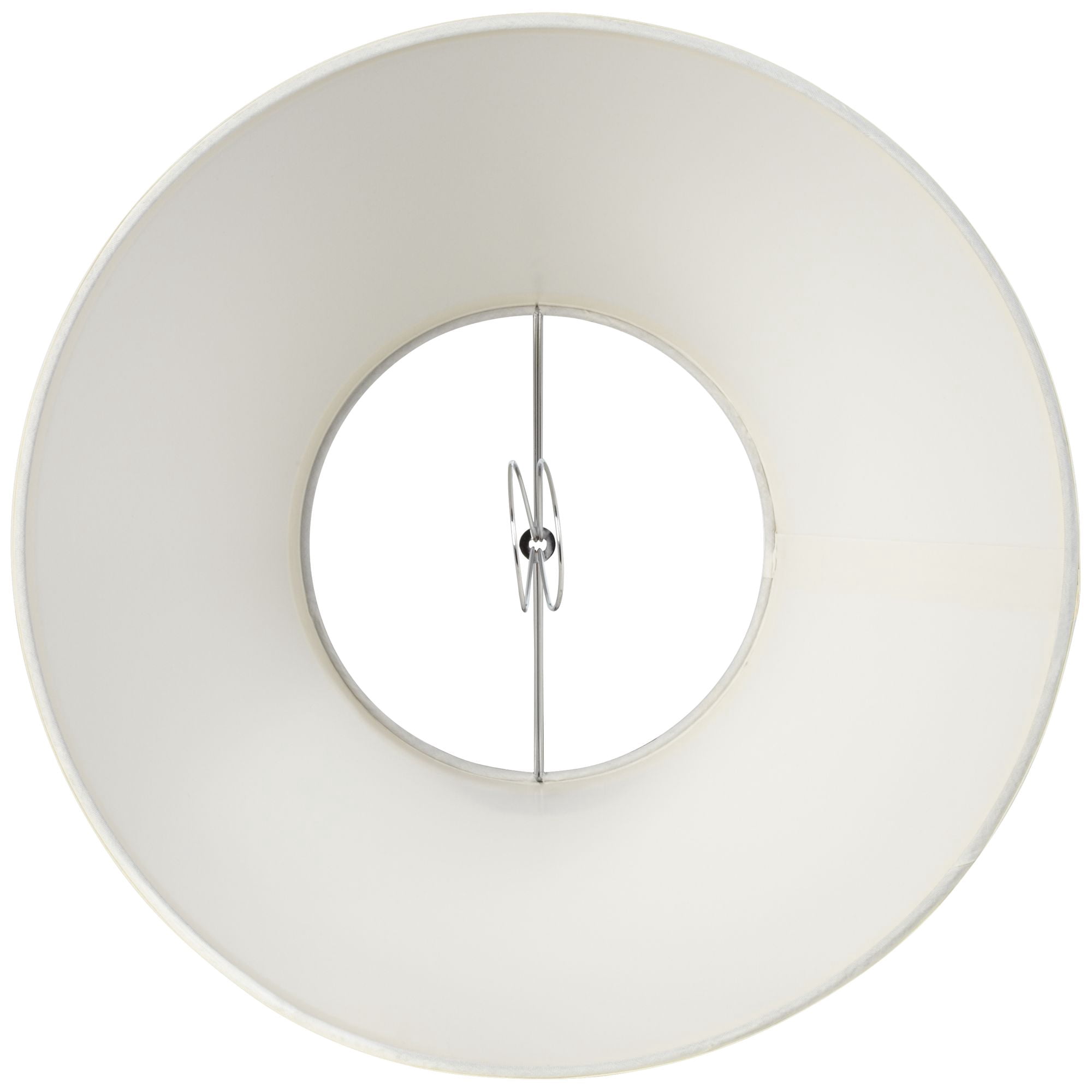 Springcrest Set of 2 Empire Lamp Shades Ivory White Small 6" Top x 12" Bottom x 8" High x 8.5" Slant Clip-On Harp Finial Fitting