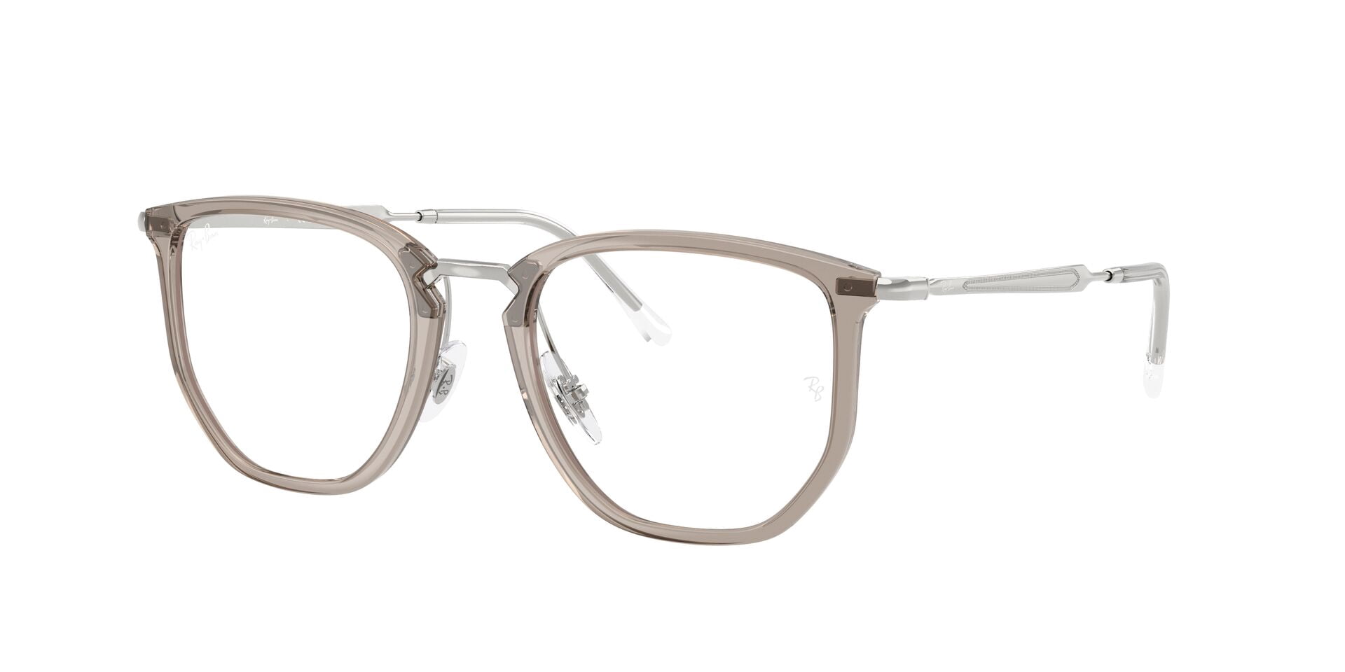 Ray-Ban Unisex Size 53 Irregular RB4451V Optics Eyeglasses, Transparent Grey/Demo Lens