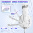 thumbnail image 3 of Audífonos gaming con cable, para PS5/PS4/PC/Xbox One, supraaurales con cancelación ruido y micrófono, LED, bajos envolventes, almohadillas suaves, laptop/Mac, blanco., 3 of 6