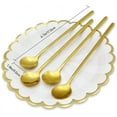 thumbnail image 2 of Duslogis 4 Pcs 6.7 Inches Stainless Steel Coffee Spoons,Matte Finish Long Handle Coffee Stirring Spoon,Iced Tea Spoon,Espresso Mixing Spoons,Cute Dessert Spoon,Tea Spoon（Gold）, 2 of 7