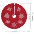 thumbnail image 2 of Falda para árbol de Navidad con bordado de copos de nieve de Simhomsen, color rojo, 2 of 4