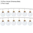 thumbnail image 3 of Uxcell 12Pcs 3.15 Inch Clear Plastic Ornaments Balls with 30cm Rope Acrylic Balls for Christmas Trees Gold, 3 of 6