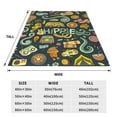 thumbnail image 5 of Bingfone Colorful Hippie Print Flannel Fleece Blanket Throw Blanket For Bed,Sofa,Couch,Travel,Camping(50"X40"), 5 of 9