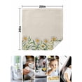 thumbnail image 4 of Retro Flower Cloth Napkins Set of 6 Reusable Dinner Napkins, Daisy Floral Country Garden Plant Leaf Cocktail Napkin Washable Table Napkins for Wedding/Holiday Party/Baby Shower 20"x20", 4 of 7