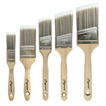 Wooden Stain Brush Angle Sash Paint Brushes for Wall Trim Furniture Painting House Touch ups Assorted Lacquer Brushes 1 inch 1.5inch 2inch 2.5inch Flat Slant Brushes Variety Pack of 5