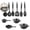 Black, variant on Dvruxg 13-Piece Non-Stick Cookware Set with Frying Pan, Milk Pan, Soup Pots & Utensils – Iron Pots and Pans with Heatproof Handles & Glass Lids – Even Heat Distribution, Dishwasher Safe