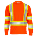 thumbnail image 2 of JORESTECH Hi-Vis Long Sleeve Safety Shirt, Two-Toned (Orange, XS), 2 of 7