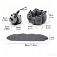 thumbnail image 3 of Inflatable Neck Pillow Press-To-Inflate U-Shape 1 Count Panda Carrying Case Gift Box for Airplane Travel, 3 of 7