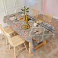 thumbnail image 5 of Orange Geometric Diamond Cross Pattern Rectangle Tablecloth 60"x120",Waterproof Polyester Rectangle Table Cloth, Wipeable Spillproof Polyester Tablecloth for Dining, Camping, Indoor and Outdoor, 5 of 6
