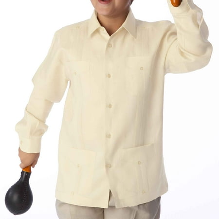 

Boy s Long Sleeve Guayabera. SIZE:3t4t COLOR:IV