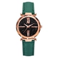 thumbnail image 1 of Reloj de pulsera de cuarzo romano con correa de PU de aleación para mujer con esfera de cielo estrellado de moda (verde), 1 of 1
