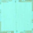thumbnail image 1 of Ahgly Company Indoor Square Solid Light Blue Modern Area Rugs, 4' Square, 1 of 4