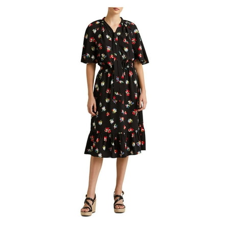 Lauren Ralph Lauren Womens Floral Calf Midi Dress