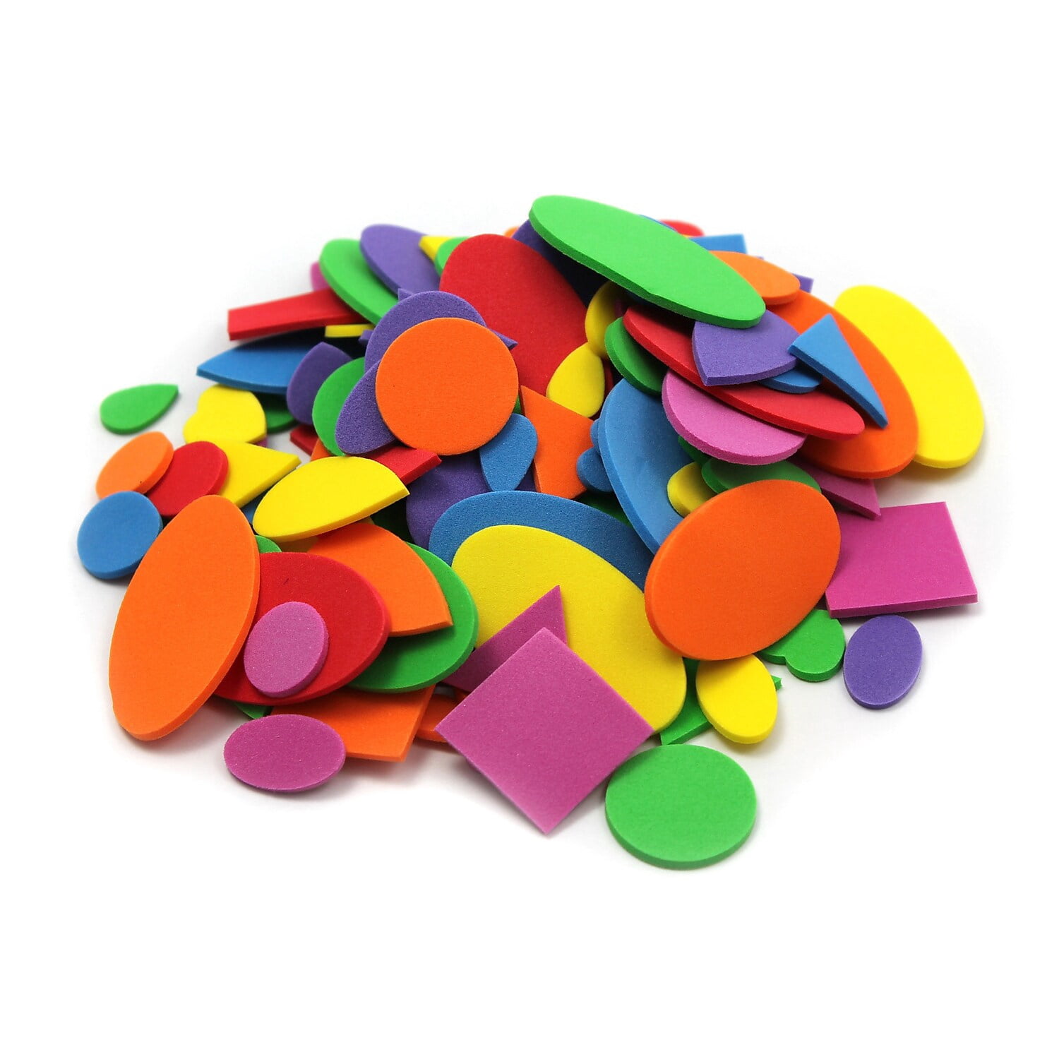 Charles Leonard Assorted Foam Shapes, 264 Per Pack, 12 Packs