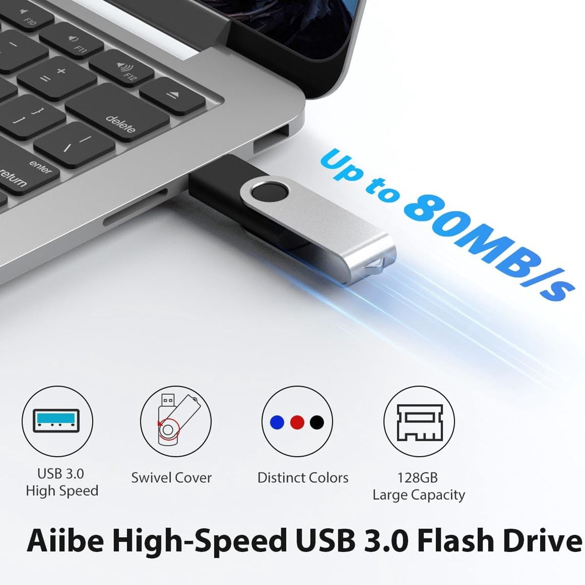 64GB 20pcs USB Flash Drives USB2.0 (Black 20Pack)