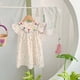 thumbnail image 4 of Vestido de verano para niñas con bordado de tulipanes y lunares de colores, falda de princesa dulce con mangas abullonadas, 4 of 6