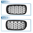 thumbnail image 6 of Unique Bargains Front Upper Hood Bumper Grille Grill for BMW X5 F15 2014-2016 Left and Right 1 Pair Black, 6 of 6
