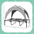 thumbnail image 2 of Elevated Dog Bed with UV Protection Canopy 42" x 30" Raised Outdoor Cooling Pet Cot with Washable Breathable Mesh & Carry Bag 66 LBS Capacity Light Gray, 2 of 10