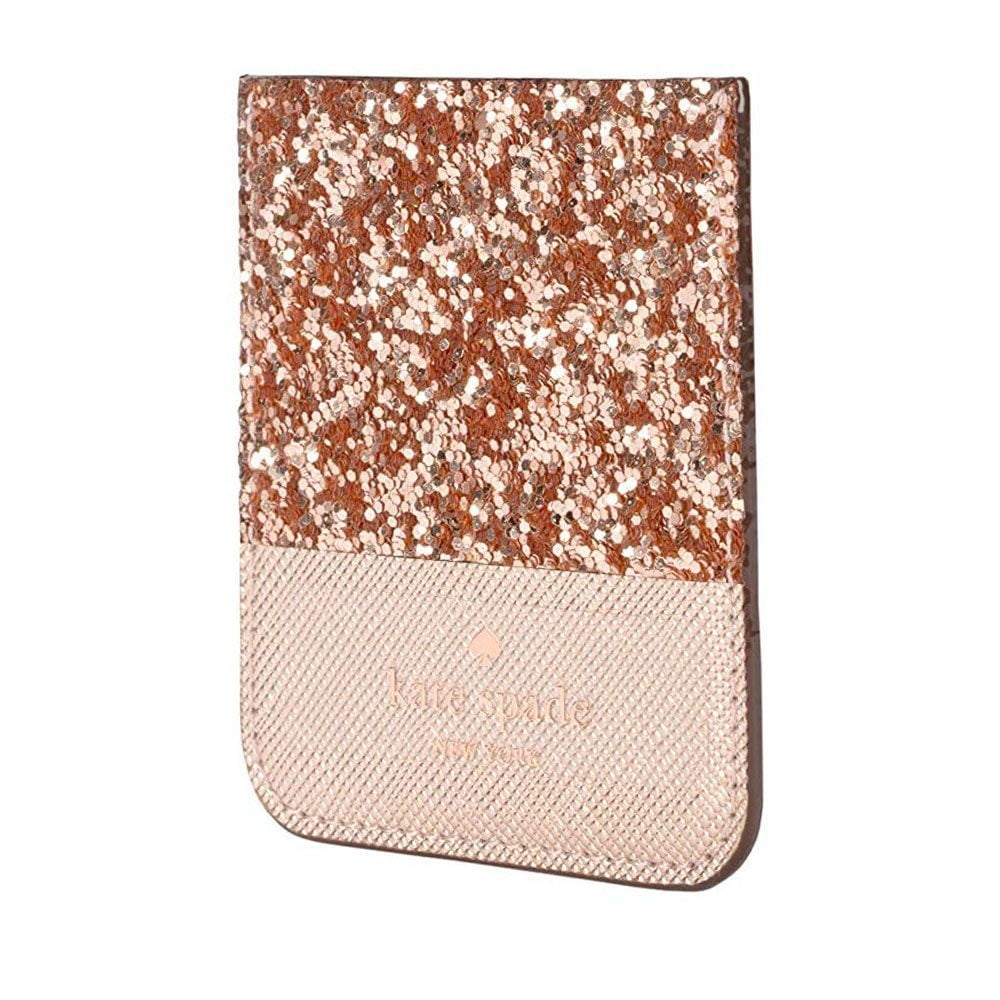 Kate Spade Sticker Pocket for Phone Cases Rose Gold Glitter / Gold