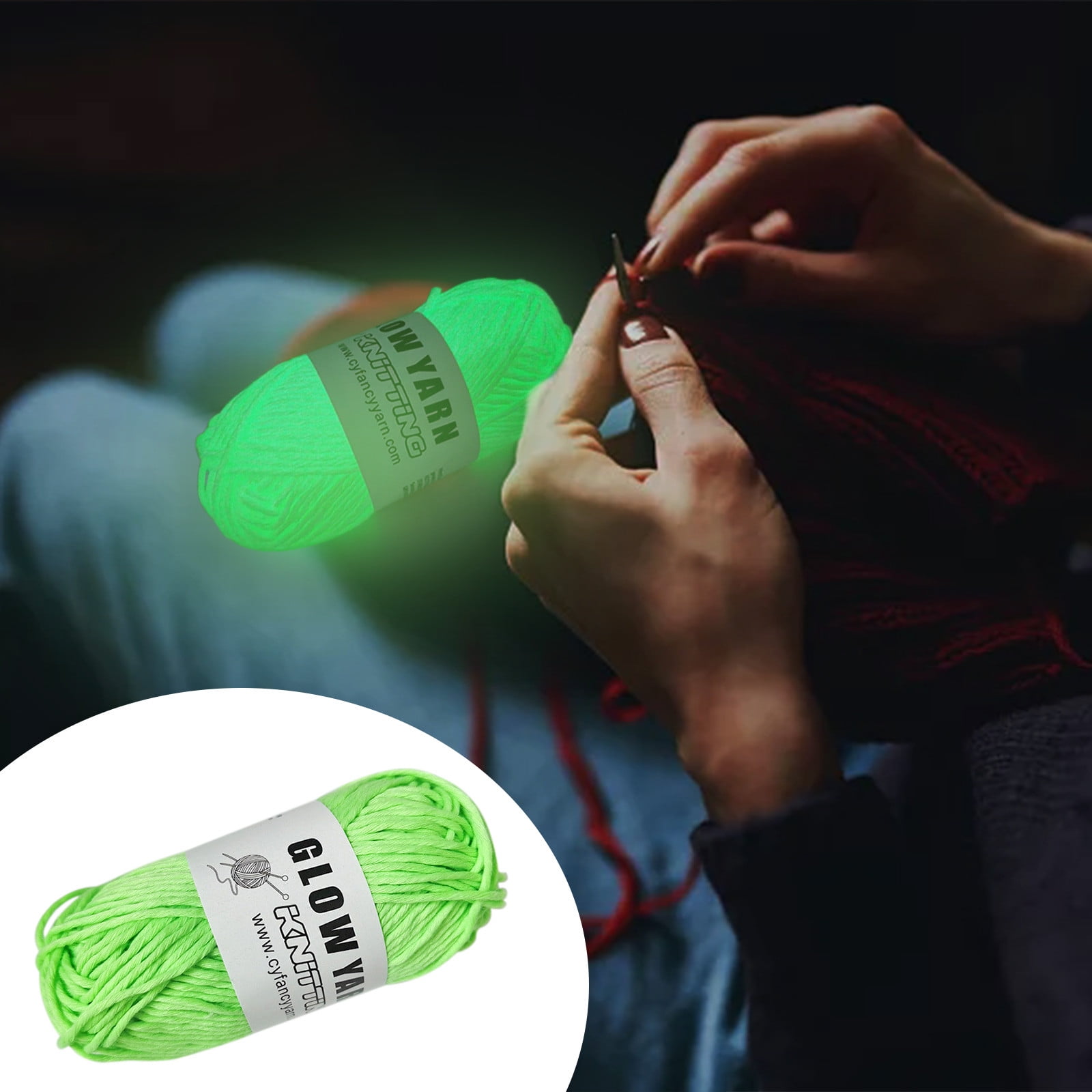 Glow In The Dark Yarn Luminous Yarn Soft And Perfect For Diy - Temu