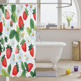 thumbnail image 3 of Red Strawberry Shower Curtain Kawaii Strawberry Fabric Shower Curtain for Kids Boys Girls Cute Fruits Theme Bathroom Waterproof Accessories with 12 Hooks Sweet Strawberry Curtains,72X72 Inches, 3 of 6