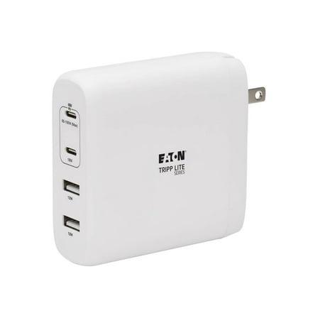 Tripp Lite USB C Wall Charger 4Port Compact 100W PD3.0 White U280W04100C2G