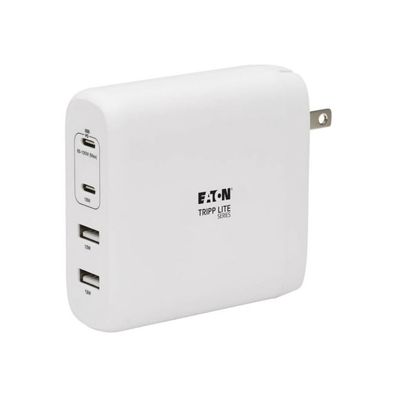 Tripp Lite USB C Wall Charger 4Port Compact 100W PD3.0 White U280W04100C2G