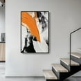 thumbnail image 3 of Black and White Orange Abstract Canvas Wall Art, Modern Art Prints Paintings Artwork for Walls, Abstract Pictures for Living Room Hallway Bedroom Office Bathroom Wall Decor, 3 of 6