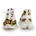 thumbnail image 4 of Wild Yellow Sunflowers on Black Background Walking Shoes for Men Woman Lightweight Tennis Fashion Elastic Sports Shoes Cushion Basketball Shoes, 4 of 7