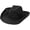 Black, variant on Jiibva Straw Panama Hat Classic Western Cowboy Hat Hand-crocheted Raffia Straw Wide Brim Beach Sun Hat for Summer Outdoor