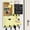 Ivory Yellow, variant on Key Holder Wall Mount, Mail Organizer Key Holder for Wall with Shelf, Drawer, Chalkboard, Corkboard, Home Decor Mounted for Room Entryway (Black)