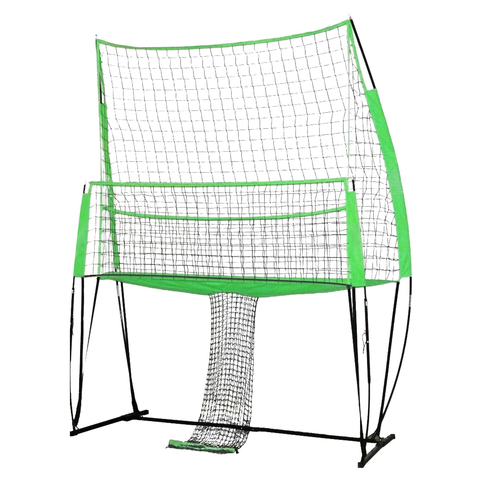 ToppiJoy 8*11ft Volleyball Training Equipment Net, Volleyball Spike Trainer for Indoor and Outdoor, 4 Adjustable Heights & Portable Carry Bag for Team and Solo Training(Green)