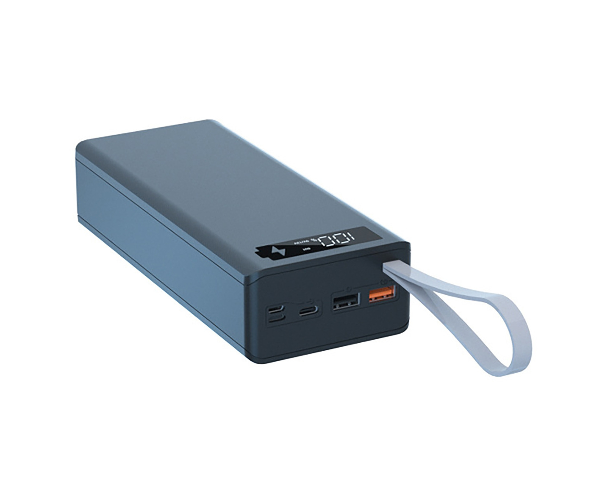 C16 Power Bank Box Detachable Solderless DIY 16x18650 QC Portable Charger Shell for Smart Phone-Black Fast Charge,without Wireless Charging