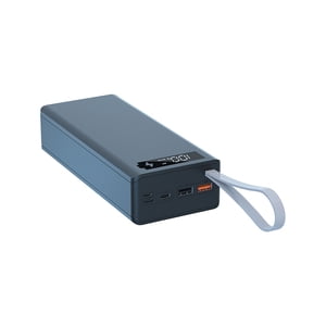 C16 Power Bank Box Detachable Solderless DIY 16x18650 QC Portable Charger Shell for Smart Phone-Black Fast Charge,without Wireless Charging