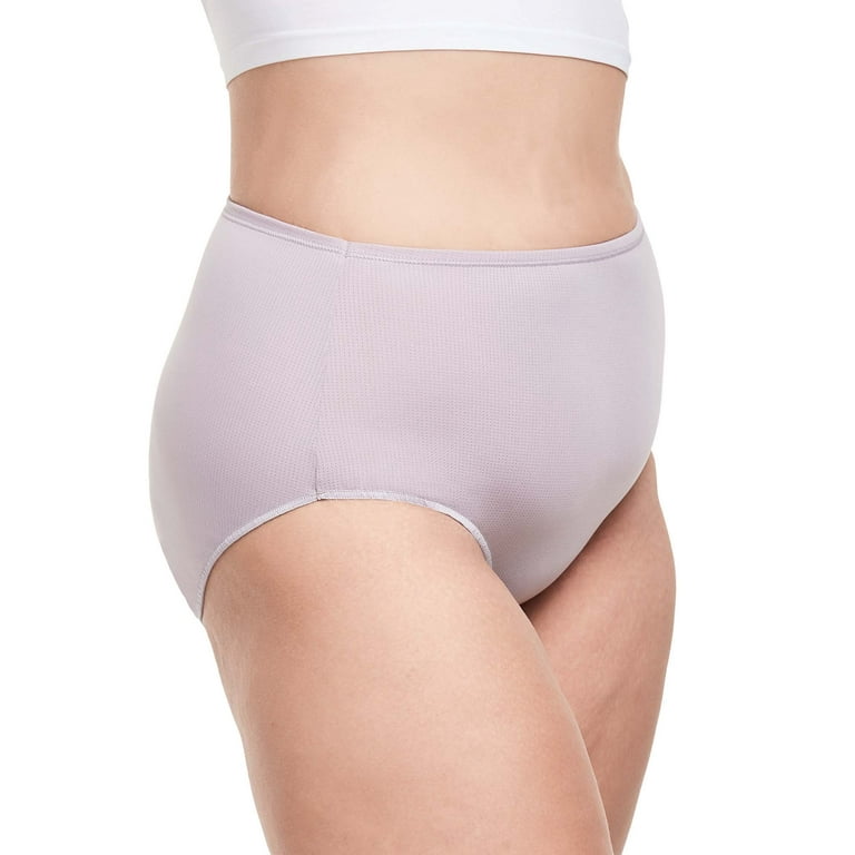 Hanes Womens Cool Comfort Microfiber Brief Underwear, 10-Pack, 10