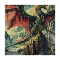 thumbnail image 4 of Acheng Dragon Knight Fantasy Square Tablecloth 100% Polyester Fiber 52*52, 4 of 8