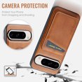 thumbnail image 5 of TECH CIRCLE Wallet Case for Google Pixel 9 Pro/Pixel 9, Detachable 2-in-1 Stand RFID Blocking 4 Card Slot Wireless Charging Protective PU Leather Folio Case for Google Pixel 9 Pro/Pixel 9 2024,Brown, 5 of 8