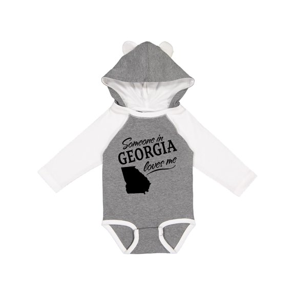 Inktastic Someone in Georgia Loves Me Boys or Girls Long Sleeve Baby Bodysuit