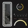 thumbnail image 4 of LED Bathroom Mirror Wall Mounted Vanity Makeup Anti-Fog Dimmable Rectangle with Light Horizontal Vertical 65"x22", 4 of 9