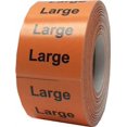 thumbnail image 1 of Orange Large Color Coding Clothing Size Strip Stickers | 1.25 x 5" Inches | 125 Pack, 1 of 1