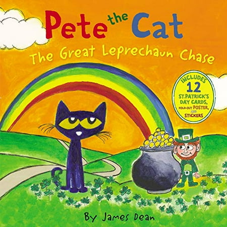 Pete the Cat: The Great Leprechaun Chase: Includes 12 St. Patrick's Day Cards, Fold-Out Poster, and Stickers! Paperback