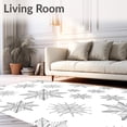 thumbnail image 2 of ODIKA 5'x7' Machine Washable Non-Slip Area Rug, Nordic Snowflake Motif Super with Crystalline Design High Traffic Rug with Pad, White, 615790, 2 of 8