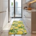 thumbnail image 4 of Yellow Lemon Fruits GreenLeaves Pattern Kitchen Rug Mat,Kitchen Runner Rugs Non Skid Washable,Decorative Kitchen Floor Mats for Kitchen,Sink,Laundry,17"x47.2", 4 of 7