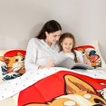 thumbnail image 4 of Homewish Cute Corgi Dog Queen Comforter Set,Japanese Style Comforter Sets Queen,Cream,Reversible,3 Pieces,1 Comforter and 2 Pillowcases, 4 of 7