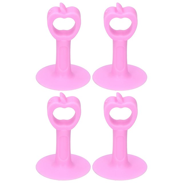 Protector de parachoques de puerta de silicona anticolisión de tope de puerta de 4 piezas para el baño del hogar rosa Mgaxyff Door Stopper