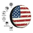 thumbnail image 4 of Logiee Vintage American Flag Print Spare Tire Cover, Universal Wheel Protectors,Waterproof Dust-Proof UV Sun Wheel Tire Cover,Fit for SUV, RV, Travel Trailer, Truck-14 inch, 4 of 6