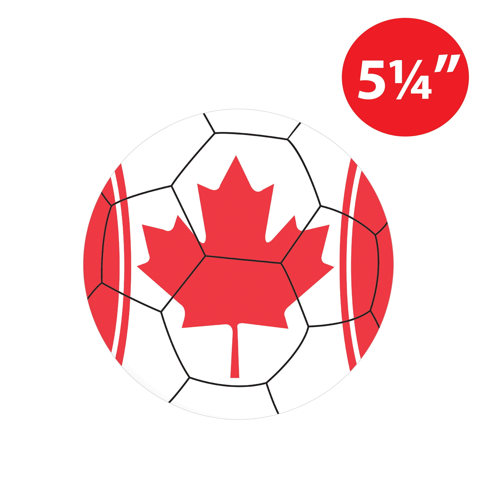 Canada Soccer Ball Peel 'N Place, 5¼", (12/Pkg)