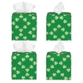 thumbnail image 2 of Lsque St Patrick's Day Printed Tissue Box Cover Holder, Facial Paper Organizer Dispenser,Square with Bottom Belt, PVC Leather Decorative Organizer, 2 of 7