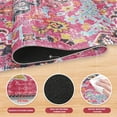 thumbnail image 4 of Desk Mat, Large Mouse Pad for Desk, Extended XXL Mousepad with Stitched Edges, Desk Pad Mat with Anti-Slip Base, Keyboard Pad Gaming Mouse Pad for Home Office, Boho Fuchsia, 4 of 6